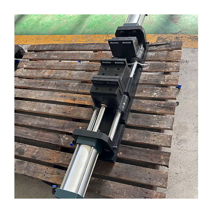 Dobleng solong bukas na pneumatic flat vice